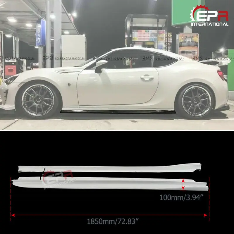 

For Toyota FT86 VRS1 side skirt extension addon 2pcs Trim (Fit OE side skirt) FRP Unpainted Bodykits