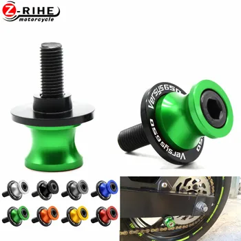 

FOR 6mm 8MM 10MM Motorcycle Accessories CNC Swingarm Sliders Spools Screw Moto Parts with logo For KAWASAKI Versys650 Versys 650