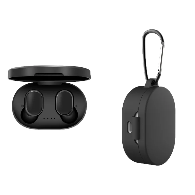 A6S беспроводные наушники TWS для Xiaomi Redmi Airdots, наушники Bluetooth 5,0, наушники с шумоподавлением, микрофон для iPhone, huawei, samsung - Цвет: black balck