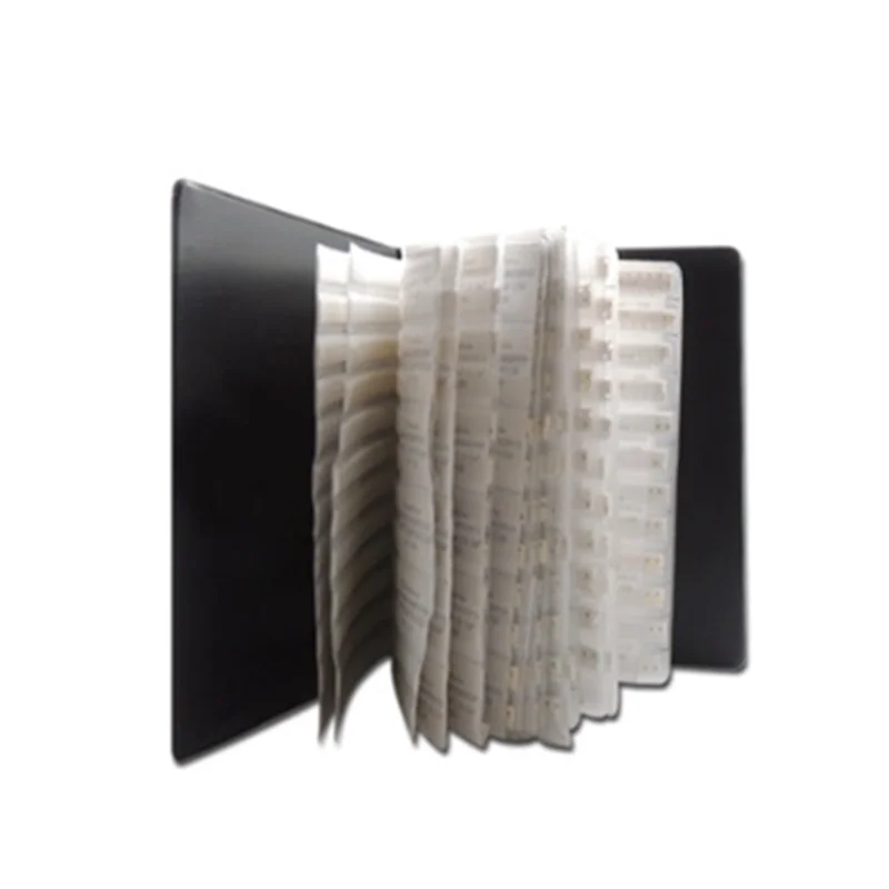 0201 0402 0603 0805 1206 1% resistor book full series  empty book Sample Book 0R~10M 170values x50pcs x25pcs 1%