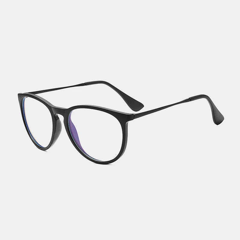 ROYAL GIRL Anti Blue Light Clear Cat Eye Spectacles Transparent Glasses Optical Frames TR Frame Reading Glasses Ss405 - Frame Color: C3 Black-Clear
