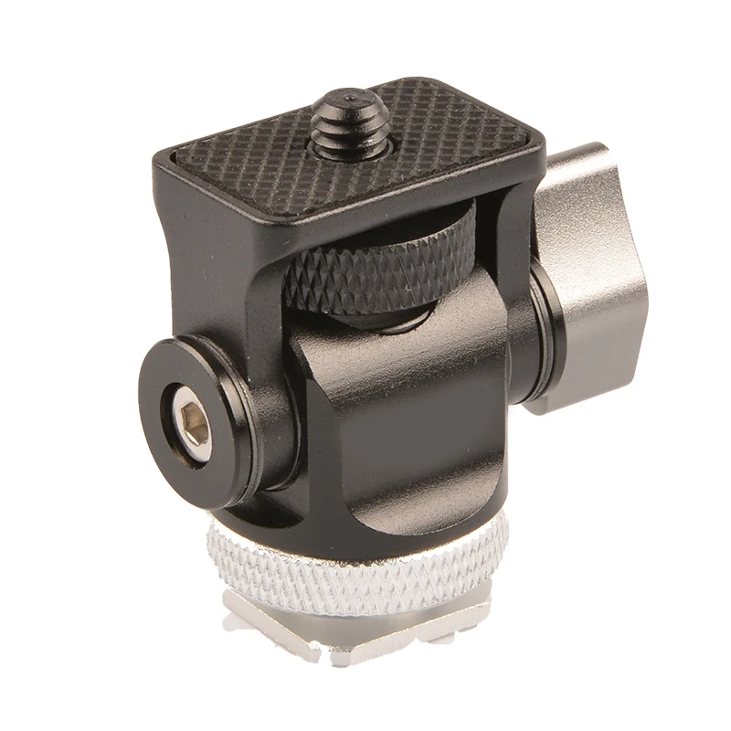 

Hot Shoe Mount Monitor Mic Holder 360Â° Rotatable 1 / 4in Screw Camera Holder Stand Bracket LHB99