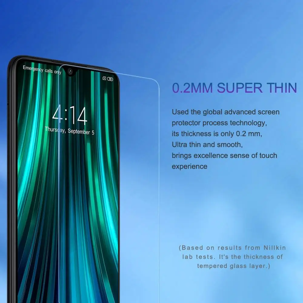 Супер тонкий 0 2 мм протектор экрана из закаленного стекла для Redmi Note 8 Pro