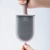 TPR Toilet Brush Rubber Head Holder Long Handle Cleaning Tools Wall-mounted Silicone Cleaning Brush For WC Accessories 5