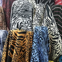 Tissus Au Metre Зебра Леопард принт Тигр непроницаемое платье юбка на подтяжках широкие брюки Мягкая синтетическая ткань