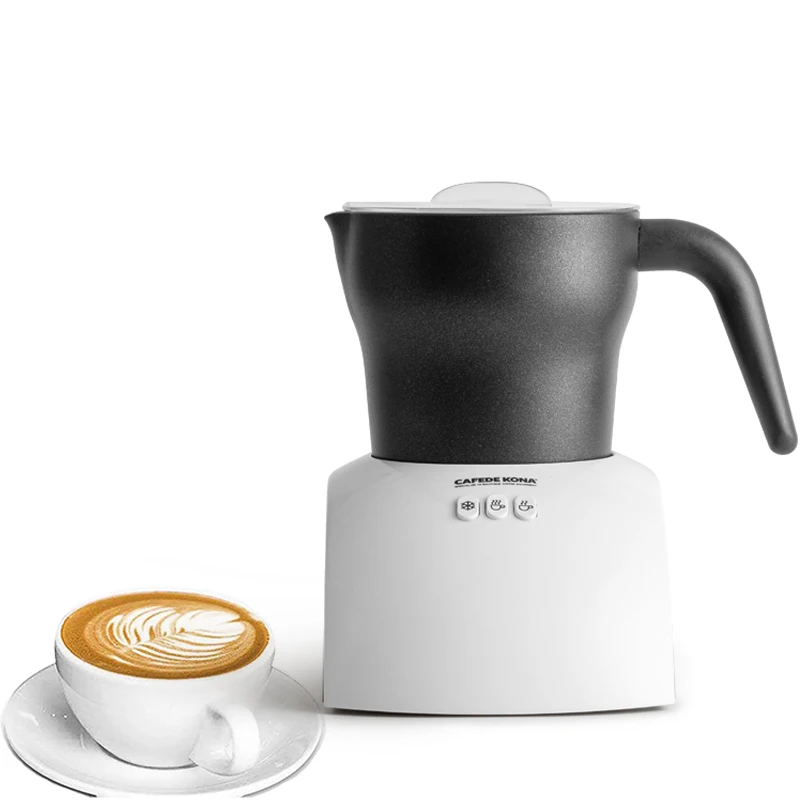 

220V Electric Milk Frother Fully Automatic Milk Foamer Professional Espresso Coffee Latte Cappuccino Cold /Hot Foam Maker White