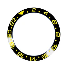 Часы черный керамический ободок 38 мм запасные части, подходит для 40 мм автоматическое колесо высокого качества 03