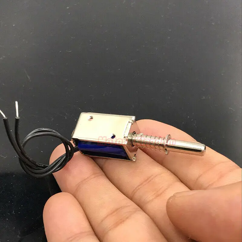 Micro Mini DC Electromagnet Solenoid Magnets 5mm Stroke DC 6V-12V 9V Suction Spring Push Pull Type