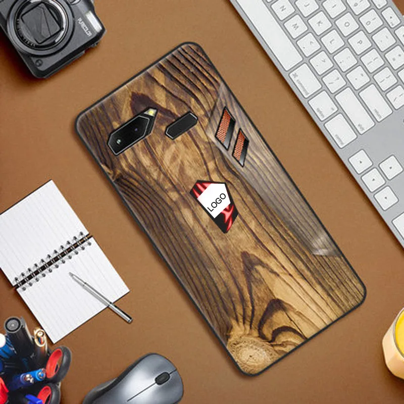 Узорчатые телефонные чехлы с деревянным камнем для Asus ROG, Мягкая силиконовая задняя крышка для Asus ROG Phone 1 ROG, чехлы для телефонов