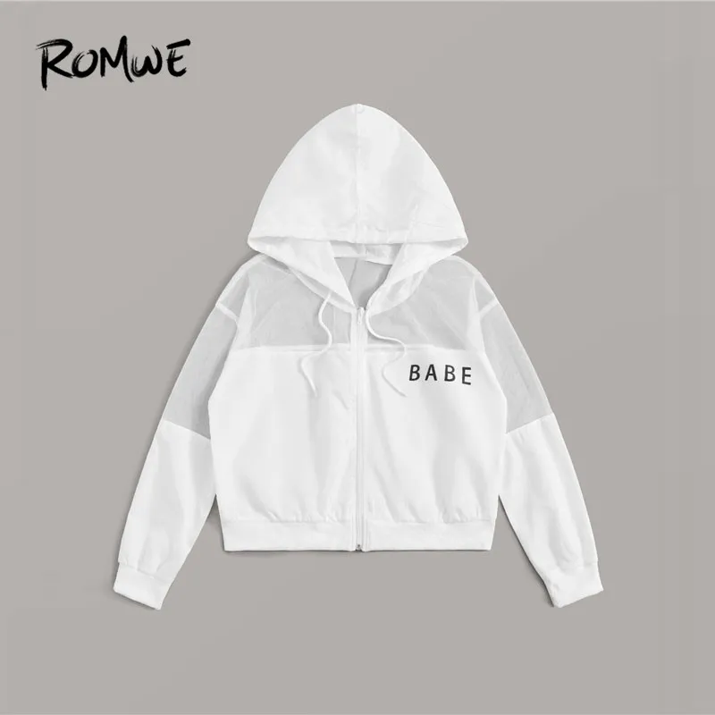 letter graphic mesh insert jacket