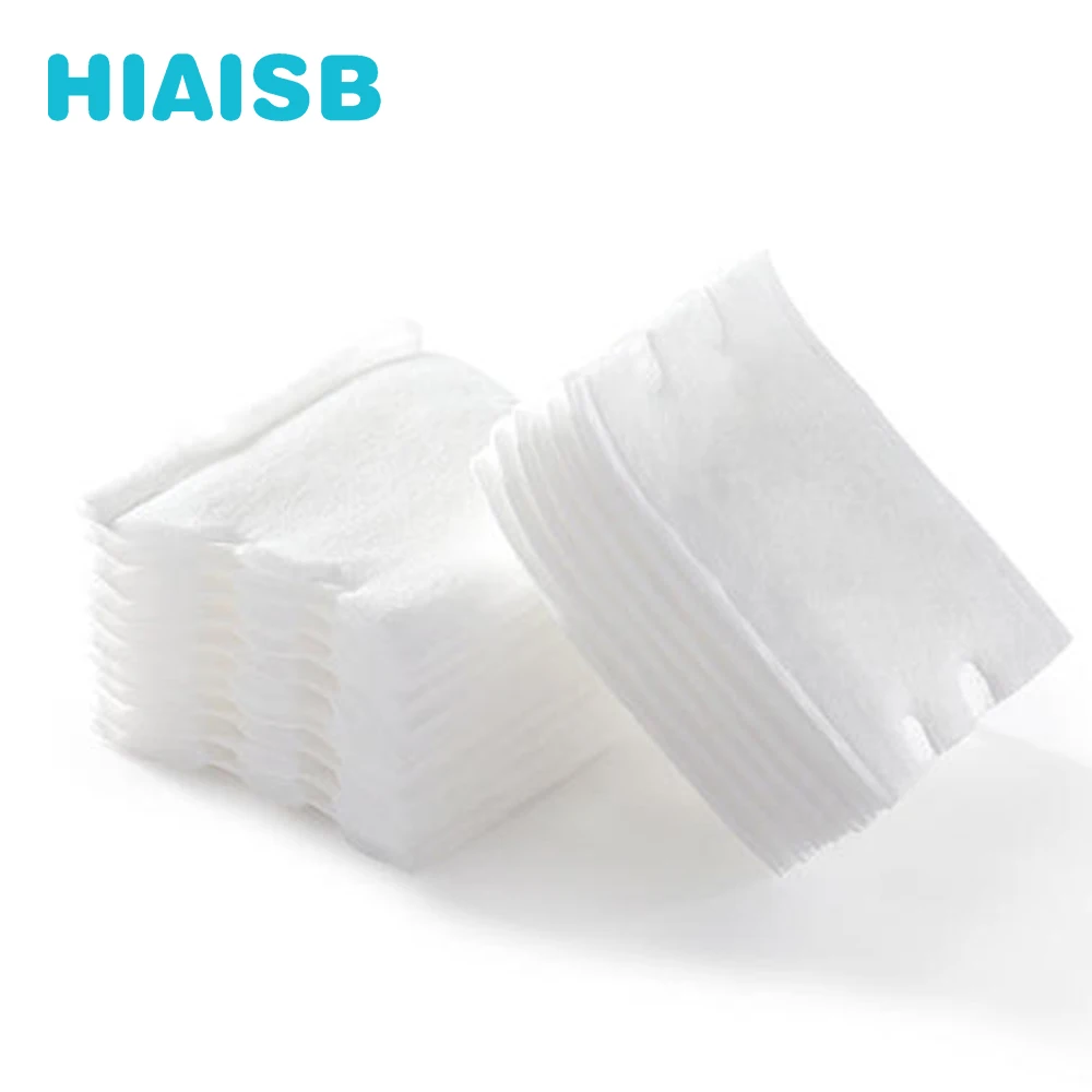 

100% Cotton pad Makeup Remov Tool Natural Samll Cosmetic Cotton Squares With Storage Box 140PCS Dry Pads HIAISB