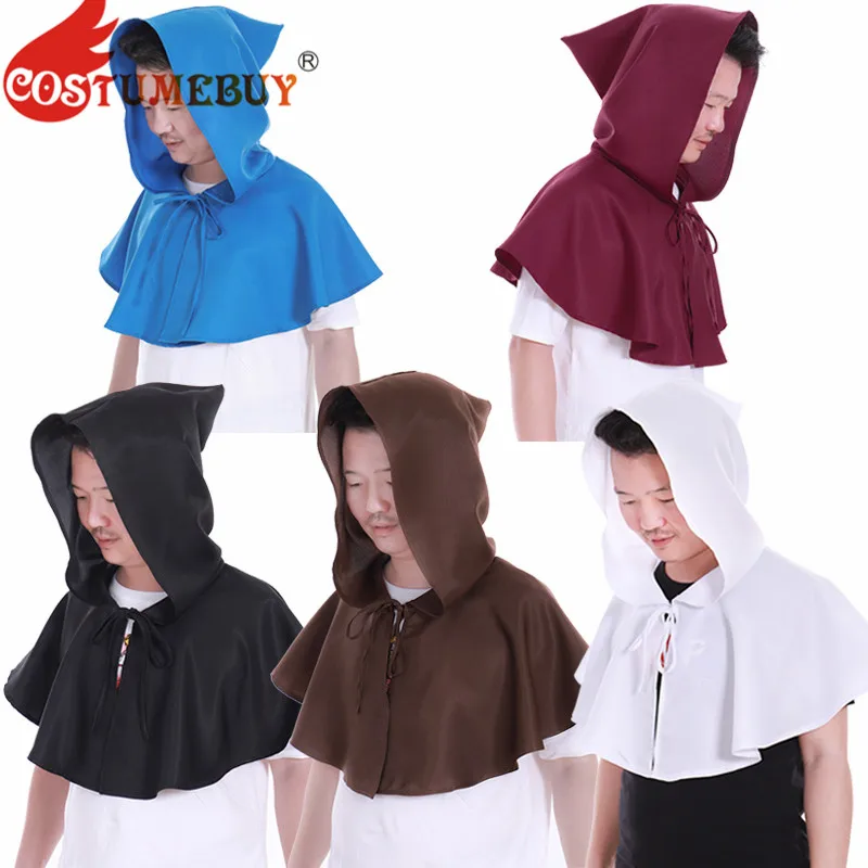 Costumebuy мужской средневековый костюм в стиле «Ренессанс» капюшон полиэстер Capelet LARP мантия шляпа накидка унисекс принадлежности на хеллоуин для косплея