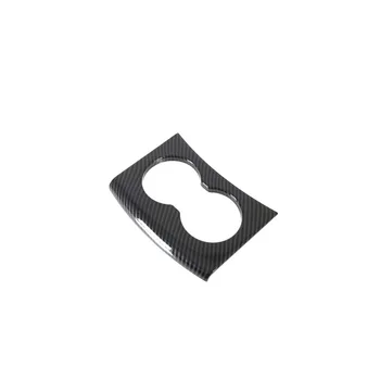 

Auto Cup Holder Cover Interior Decor ABS Carbon Fiber Style Front Trim