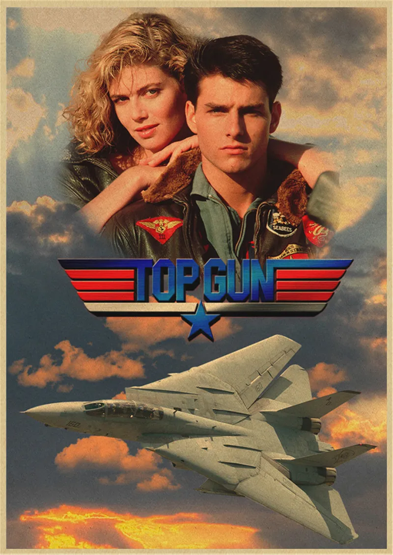 Top Gun Movie Film Classico Vintage Poster Cafe Creative Wallpaper Interior Decoration Wall Stickers Aliexpress