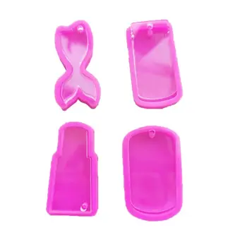 

Handmade Keychain Pendant Resin Casting Mold Dog Tag Cat Cow Deer Silicone Molds