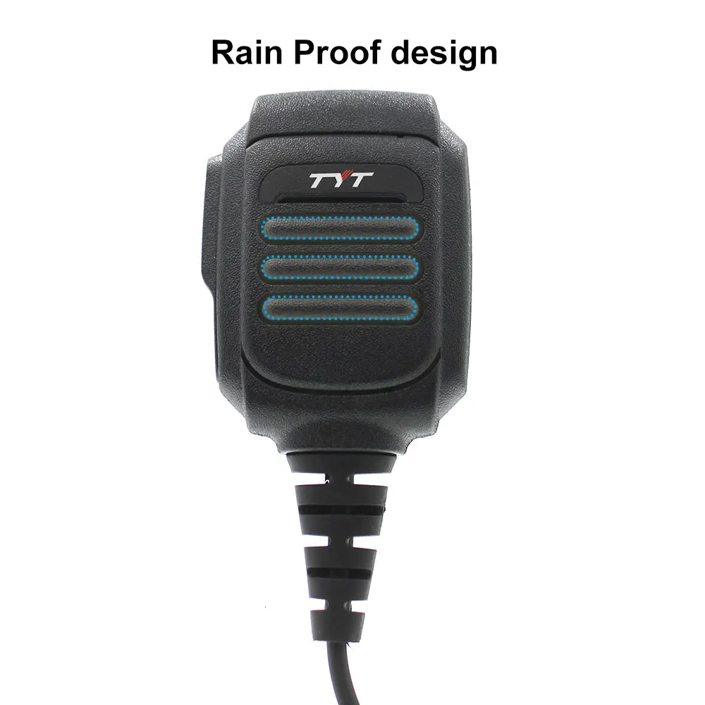 Защита от дождя Mic проводной микрофон плечо Выдвижной Поводок для TYT MD-380 TH-UV8000D TK-928 иди и болтай Walkie Talkie “иди и MD-390 цифровое радио