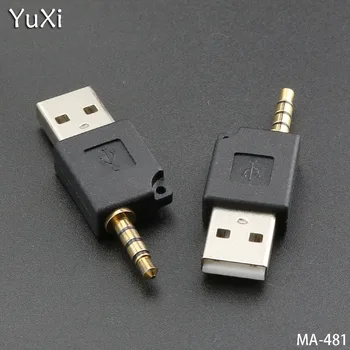 

YuXi 5PCS/lot USB 2.0 male to 4 Pole 3.5mm Audio Plug Adapter 3.5mm connector Jack Converter Audio Plug to USB 2.0 Adapter