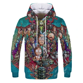 

Rick And Hoodies 3D Print Women/Men Jacket Anime Style Action figure Hoodies Sweatshirt Casual Clothes
