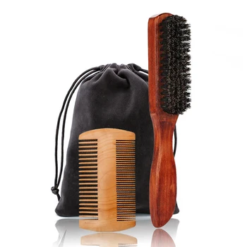 

Men Grooming Beard Kit Shaving Brush Double Sided Comb Portable Beard Shave Set