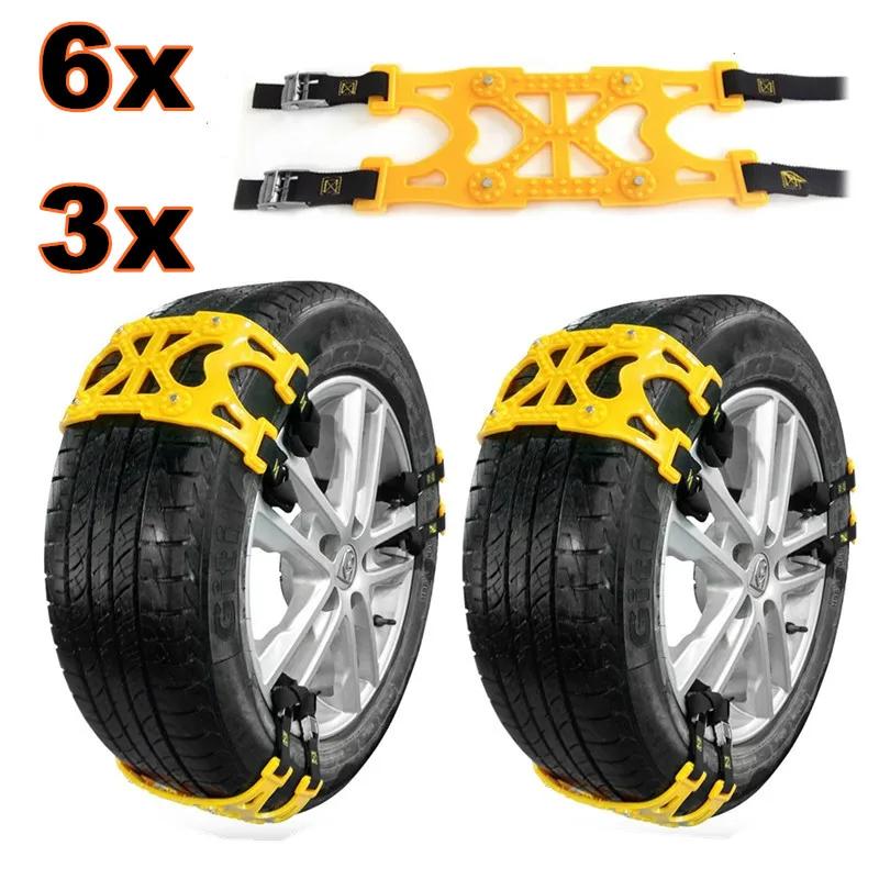 TPU Snow Chains Universal Car SUV Wheel Tyre Anti Slip Belt For Winter Roadway Ice Climbing Muddy Ground Driving Tire Anti Skip