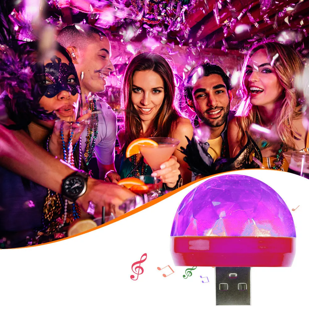 Портативный мини USB LED атмосферный светильник сценическая Волшебная DJ лампа