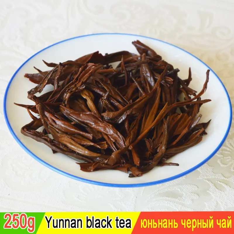 DianHong, черный чай, 250 г, китайский чай Юньнань, Диан, Хун, премиум, красота, для похудения, диуретический пух, три, высокое качество, зеленый, еда, Диан хун