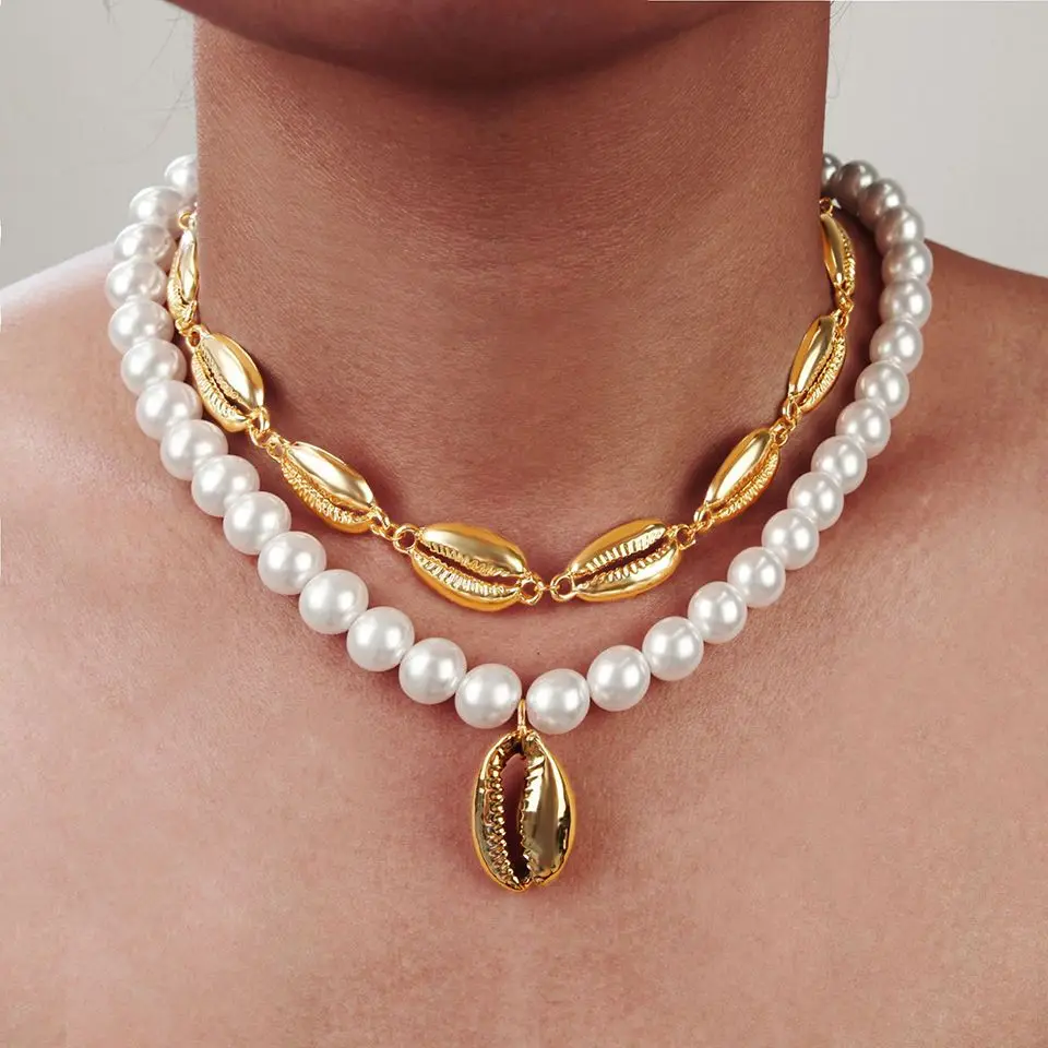 Miss JQ Boho Shell Жемчужное ожерелье для женщин колье ожерелье Модные Простые Свадебные украшения подарки роскошные аксессуары