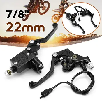 

Universal 22mm 7/8" Motorcycle Hydraulic Brake Clutch Lever Master Cylinder with Wire Cable Harness For Honda/Yamaha/Suzuki