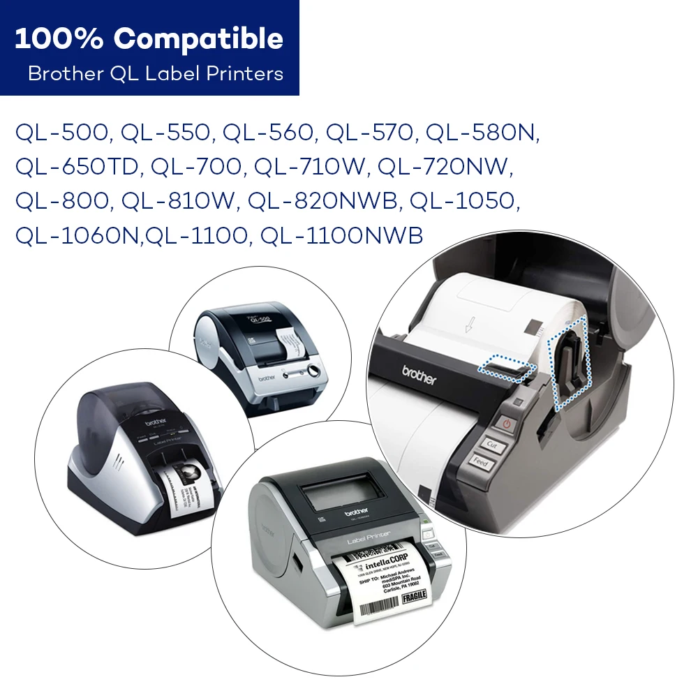 Brother Paper Continuous | Brother Label Printer - 2rolls - Aliexpress