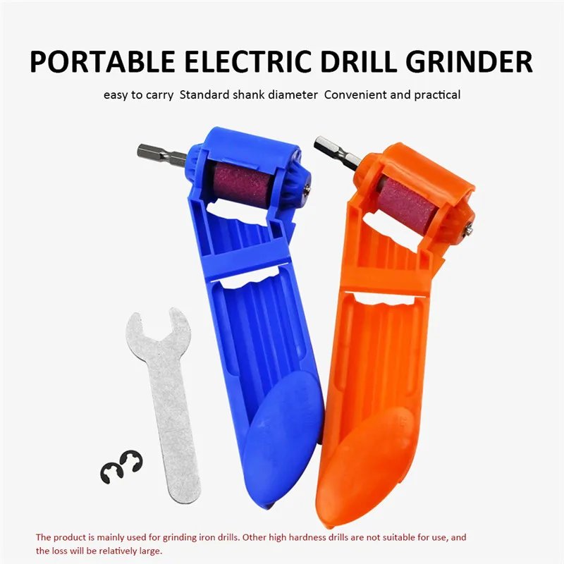 2 12.5mm Portable Drill Bit Sharpener Corundum Grinding Wheel for