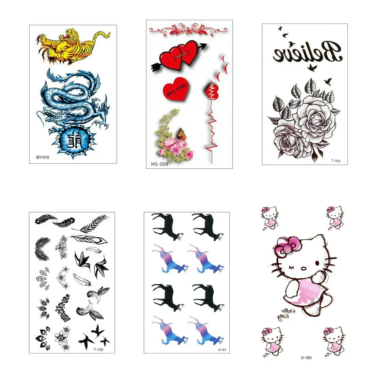 

6PCS/Lot Body Tatoo Tattoo Children Arm Girl Fake Mandala Sleeves Temporary Sticker Men Tato Stickers Tatto Tattoos Temp Tattos