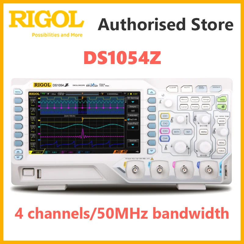 RIGOL DS1054Z/DS1074Z PLUS/DS1104Z PLUS/DS1104Z-S plus 4-канальный цифровой осциллограф с полосой