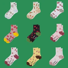 SP& CITY, женские винтажные носки в стиле Харадзюку с рисунками цветов, персональные Модные Повседневные носки для женщин, оригинальные лаконичные носки