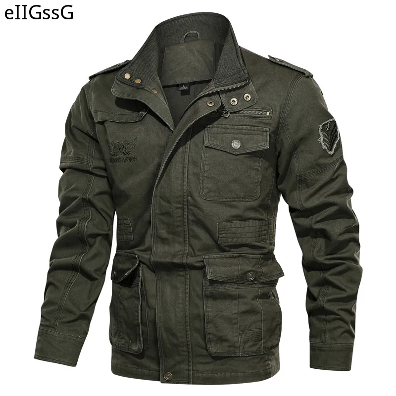 2021 Men's Clothing Outdoor Large Size Casual Cotton Jacket Special Forces Combat Jacket Military Work Jacket Coat Streetwear