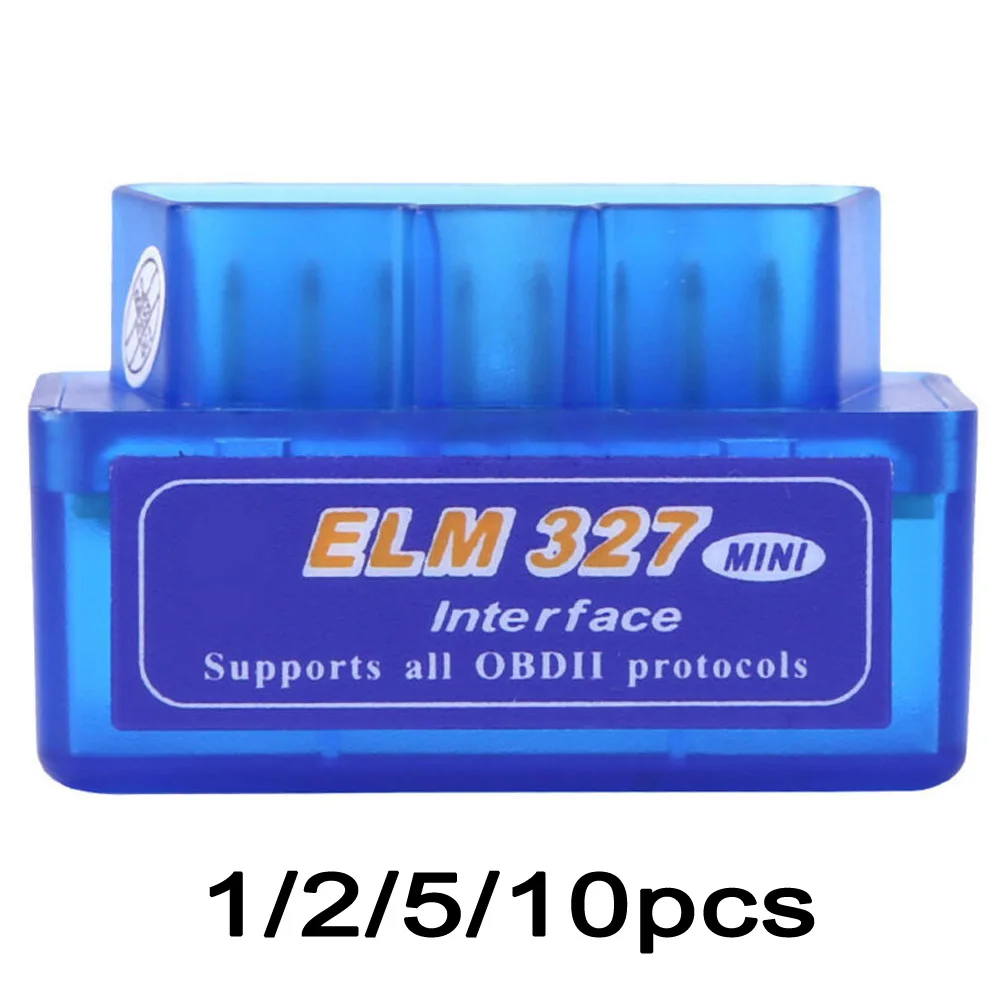 Автомобильный адаптер сканера, беспроводное оборудование Bluetooth 4,2x3x2,5 см Mini ELM327