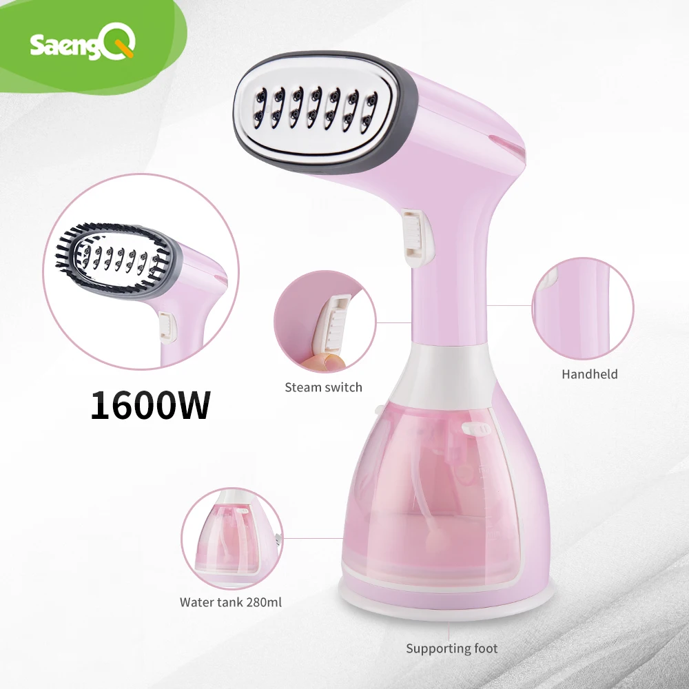 saengQ Handheld Garment Steamer 1500W Household Fabric Steam Iron 280ml Mini Portable Vertical Fast Heat For Clothes Ironing - Essential travel items