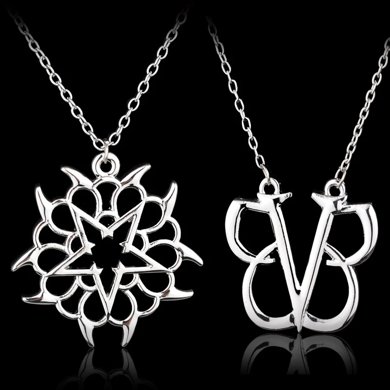 Черная вуаль ожерелье для невесты панк BVB логотип кулон эмо стимпанк Готическая