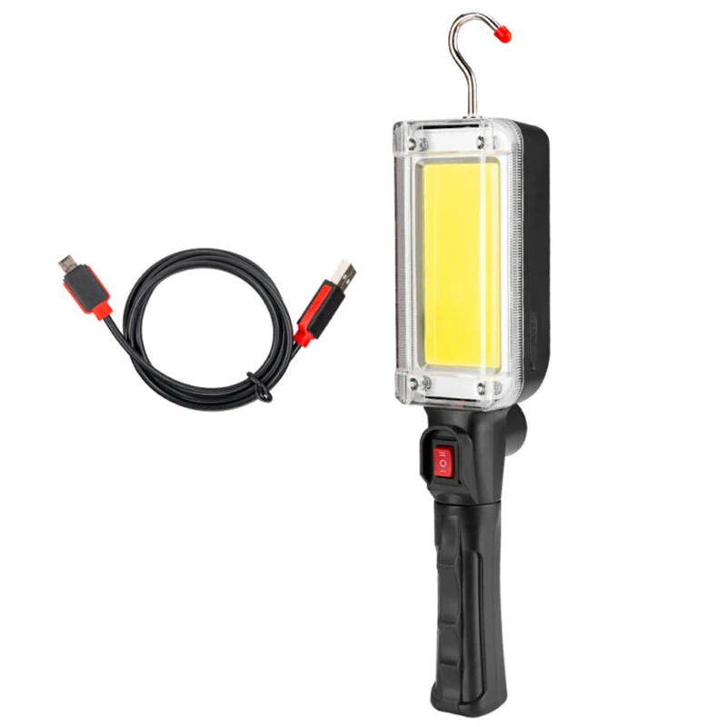 

Fine workmanship COB LED Work Light Magnetic Camping Lamp Flashlight w/ Hook Rechargeable long service life