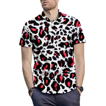 

Men's Casual Shirts New Pattern Personality Style Short Sleeve Large Size Shirt Summer Autumn Camisa Social Comfort Blouse#M