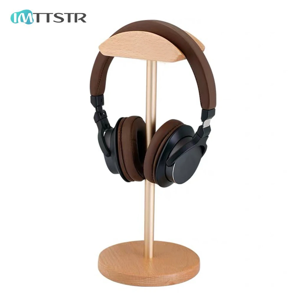 IMTTSTR Universal Real Wood Headphone Stand Holder Display for bracket for Headset Holder Rack Hang