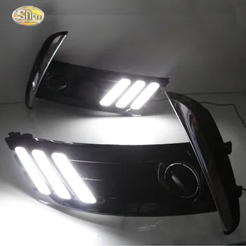 

Led Daytime running lights for Toyota Corolla 2016 2017 Euro Day light fog lamp cover DRL with yellow turning signal function