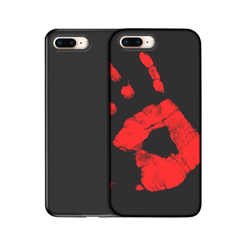 

Heat Sensitive Phone Case Color Changing Soft PU Leather Cover for Apple iPhone X 8 7 Plus 6 6S GV99