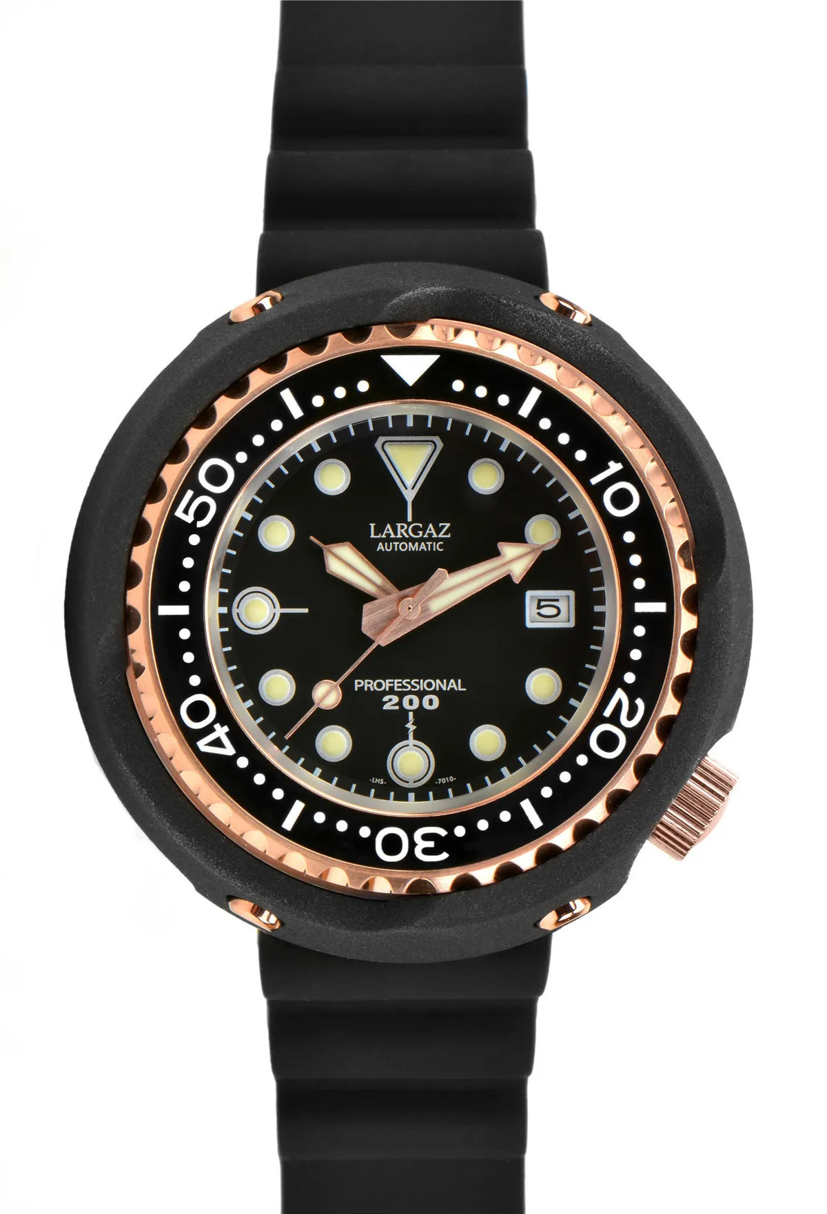 Largaz Automatic machin watch SBDX011 SBDX005 PROSPEX Marinemaster tuna Rose gold Retro leisure - Цвет: Black armor