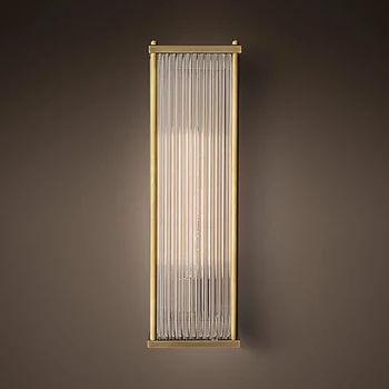 

Postmodern light luxury rectangular glass rod wall lamp American minimalist living room dining room bedroom aisle corridor wall