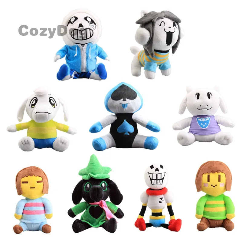 

9 styles Undertale Plush Toy Doll Sans Asrie Toriel Temmie Lancer Ralsei Chara Frisk Temmie Figure plush toys Children Gift