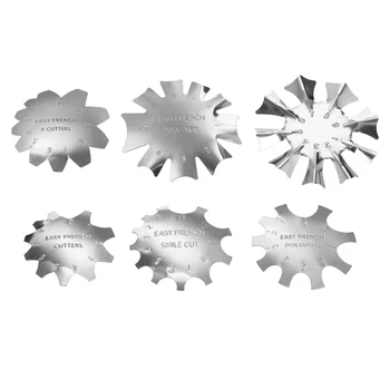 

6pcs Molding Nail Templates Nail Plate DIY Stainless Steel French Manicure Fingernail Making Template