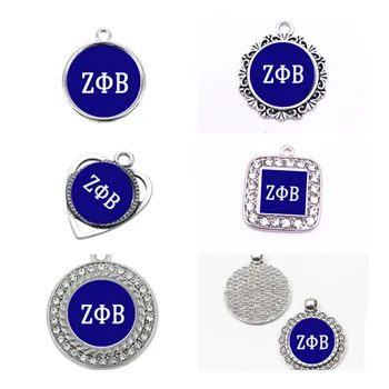 

7 Style ZETA PHI BETA Sorority Pendant Charms Fit DIY Bracelet & Necklace Jewelry Making 10pcs/lot