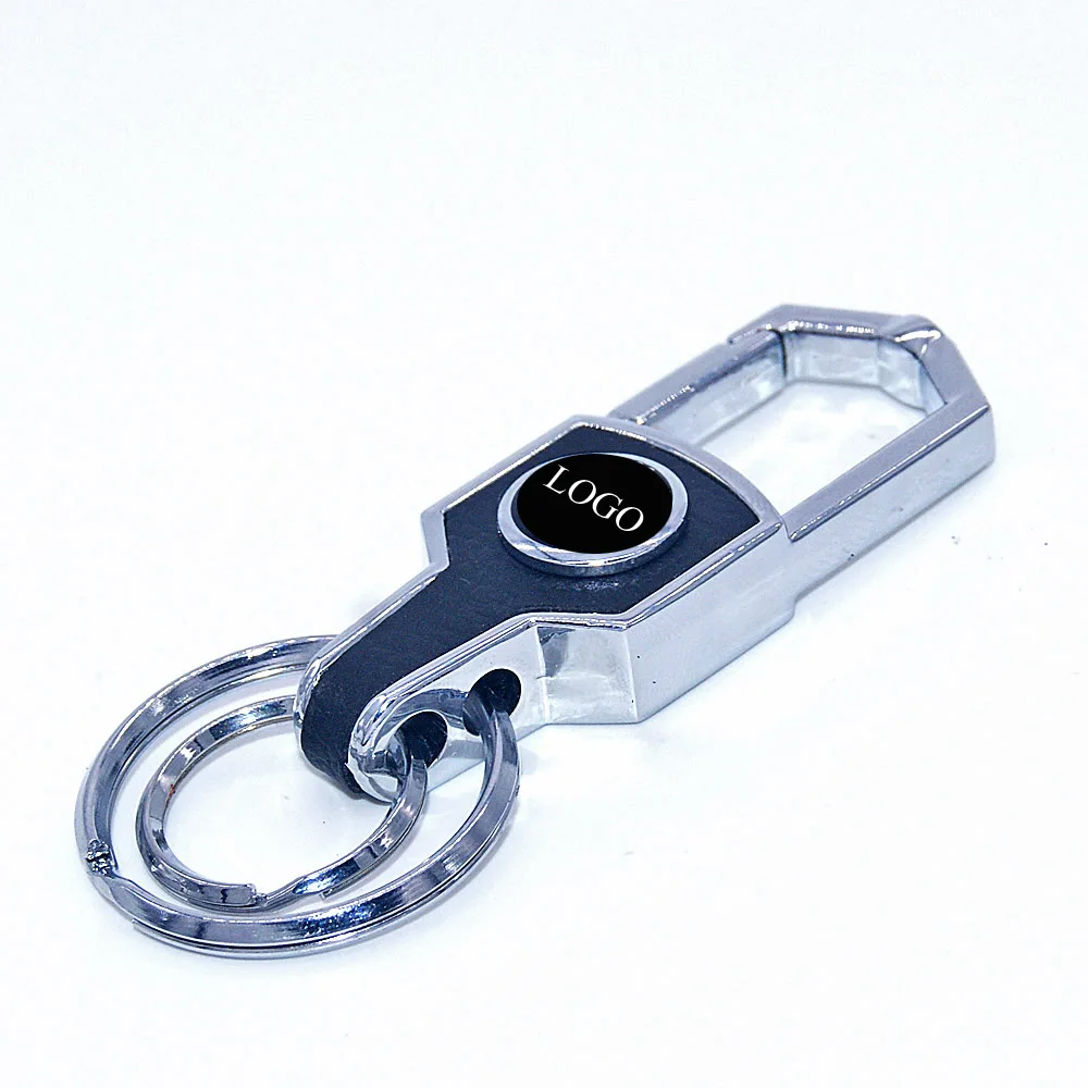 

1pcs Popular Business Style Car Logo Metal Leather Keychain Keyring Key Chain Car Key Ring For Mercedes BMW Audi Mazda Toyota