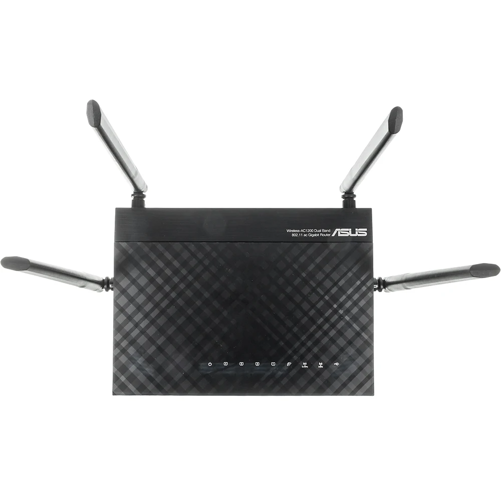 Роутер беспроводной Asus RT-AC1200G+ AC1200 10/100/1000BASE-TX/4G ready черный