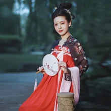 Костюм для китайского традиционного танца, элегантные костюмы Феи для выступлений, Hanfu, древняя Династия Тан, Восточная принцесса, праздничная одежда DL4982